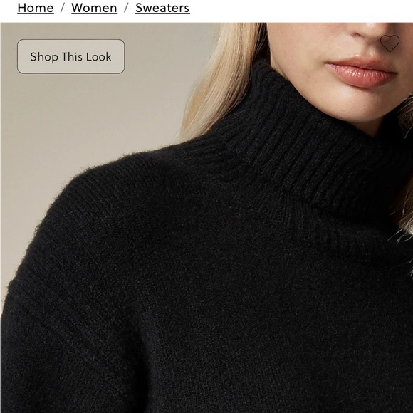J. Crew black wool blend turtleneck sweater - Picture 3 of 8